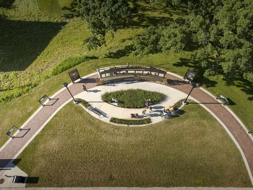 Aerial view of Waveland Trolley Loop